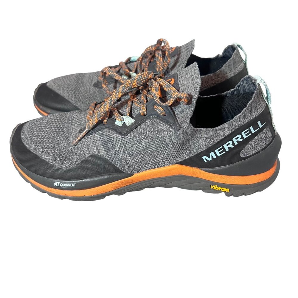 Womens Merrell Mag-9 Flex Connect Vibram Athletic Shoes Gray & Orange Size 8.5